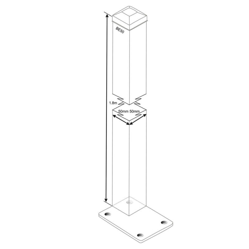be50-50mm-post-1-8m-long-with-left-hand-corner-base-plate-fence