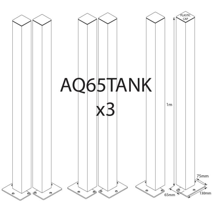 AQ65TANK3 - Tank Locator Posts for 3 Tanks