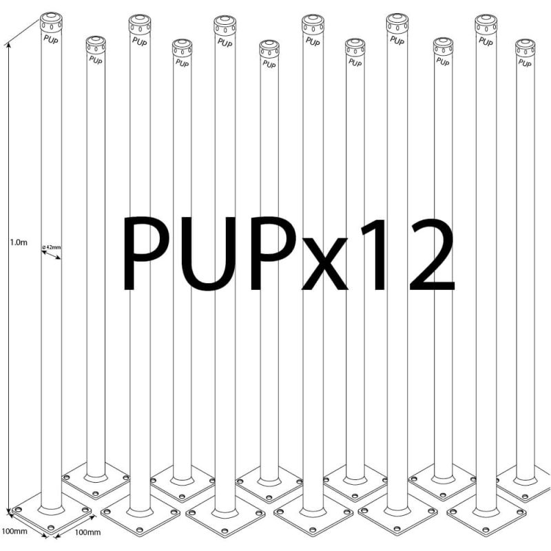 PUP12 - Bowling Green Pull up Posts x12