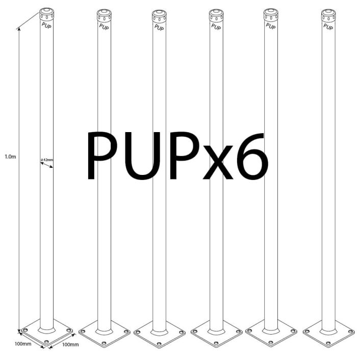 PUP6 - Bowling Green Pull up Posts x6